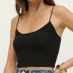 reformation edison top black size extra small